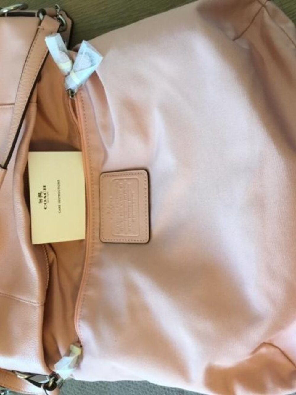 Coach Isabelle Pebble Leather Blush Pink Convertible Shoulder Crossbody NWT $395 - Picture 14 of 14